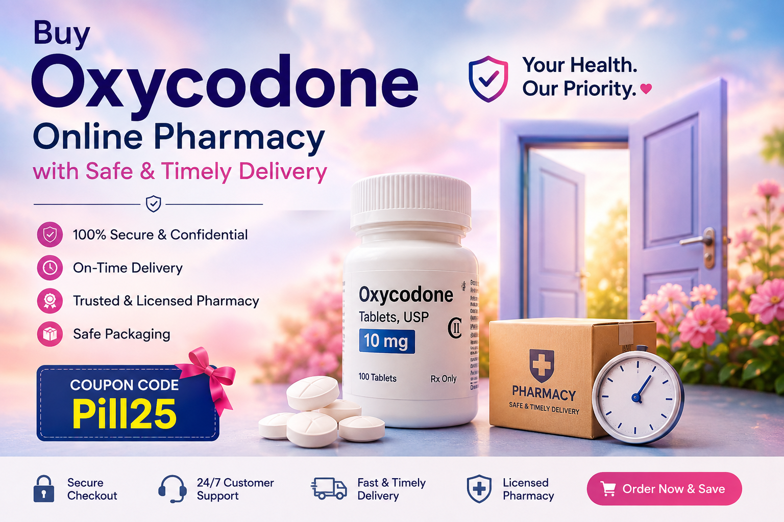 Buy Oxycodone Online Pharmacy with Safe & Timely Delivery