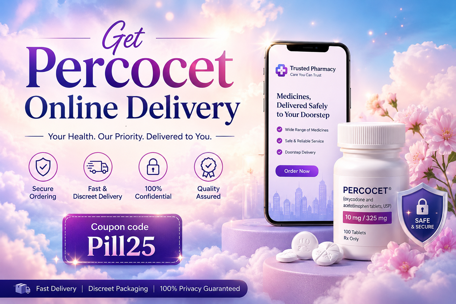 Get Percocet Online Pharmacy Clinical By Confidential & Discreet Delivery