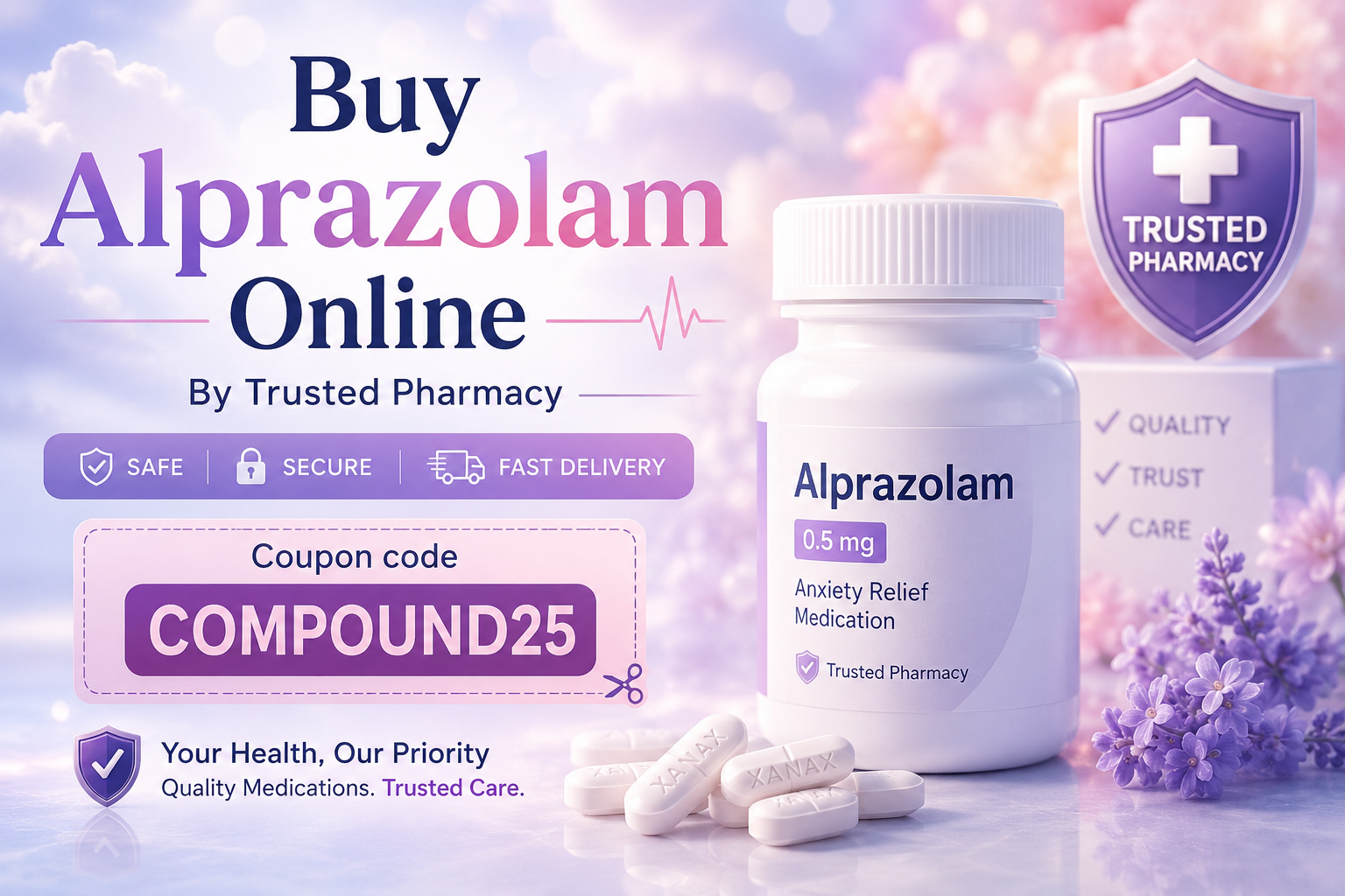 Buy Alprazolam Online at Affordable Prices By Trusted Pharmacy