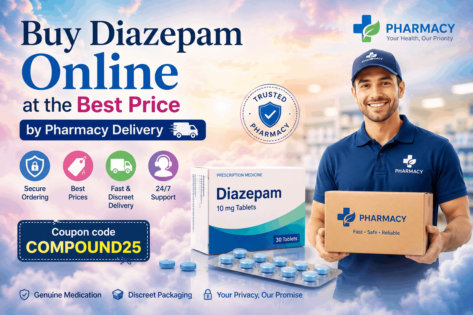 Buy Diazepam Online at the Best Price by Pharmacy Delivery