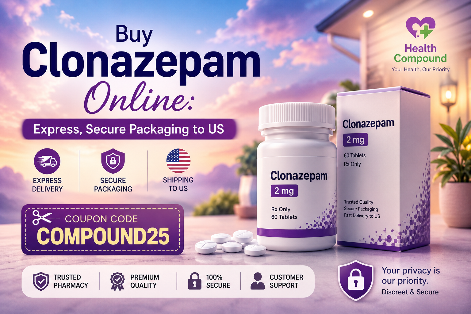 Buy Clonazepam Online: Express, Secure Packaging to US